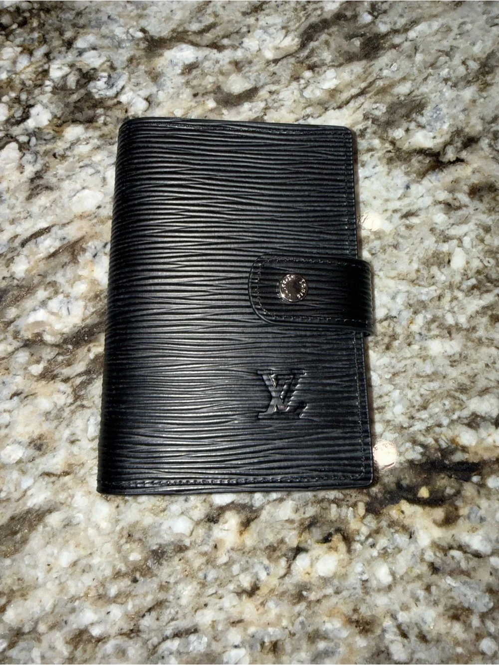Louis Vuitton Black Epi Leather Card & Booklet Holder